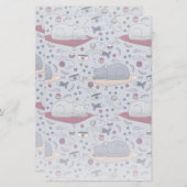 Papeterie Motif de rêve de chats doux et confortable (Devant / Derrière)