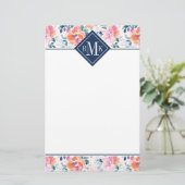 Papeterie Motif de roses peint par | de monogramme (Debout devant)