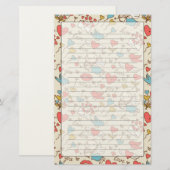 Papeterie Motif de Saint-Valentin avec le cupidon (Devant / Derrière)