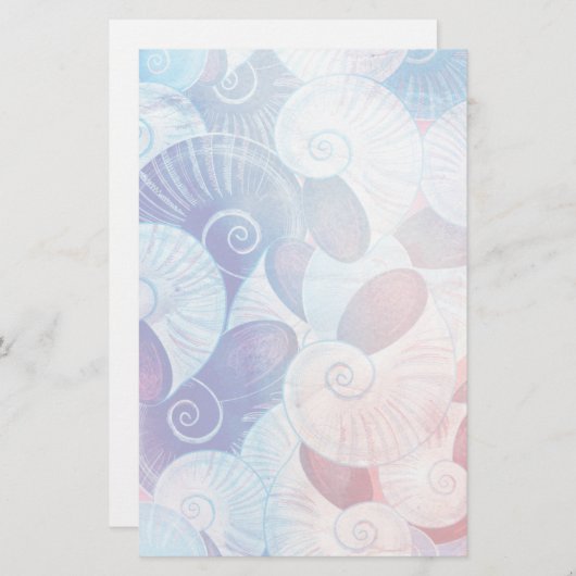 Papeterie Motif de scène de coquillages (Devant / Derrière)