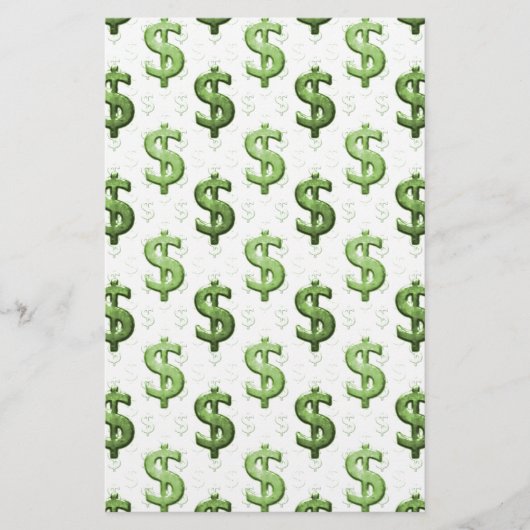 Papeterie Motif de symbole dollar (Devant)