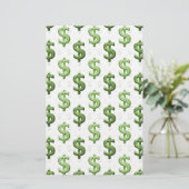 Papeterie Motif de symbole dollar (Debout devant)