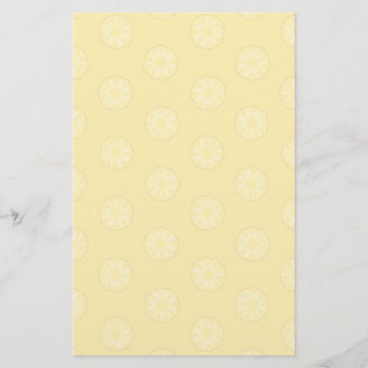 Papeterie Motif de tranches d'ananas jaune (Devant)