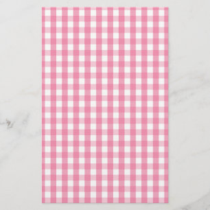 Papeterie Motif de vérification En vichy rose