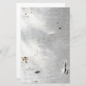 Papeterie Motif d'écorce de bouleau (Devant / Derrière)