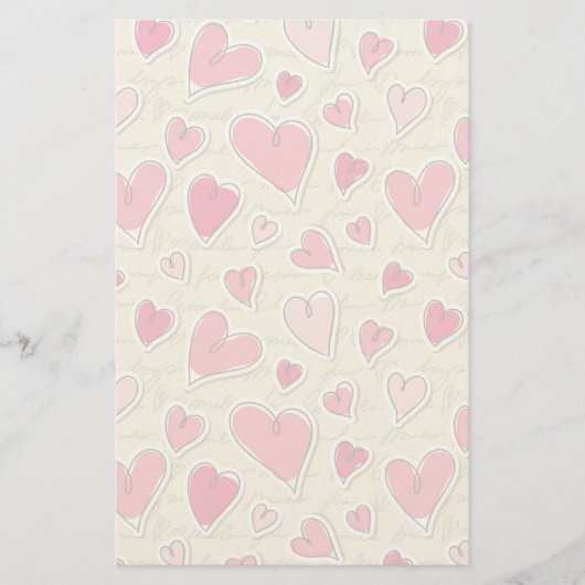 Papeterie Motif des Coeurs (Devant)