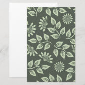 Papeterie Motif des fleurs de printemps (Devant / Derrière)