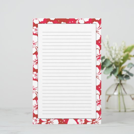 Papeterie Motif des fleurs d'Hibiscus (Debout devant)