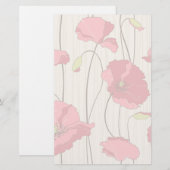 Papeterie Motif des Poppies rétro (Devant / Derrière)