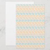 Papeterie Motif des vagues d'aquarelle (Devant / Derrière)