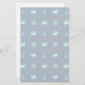 Papeterie Motif d'étoile nautique (Devant / Derrière)