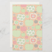 Papeterie Motif d'illustration de pomme mignonne (Devant / Derrière)