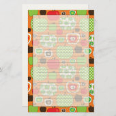 Papeterie Motif d'illustration de pomme mignonne (Devant / Derrière)