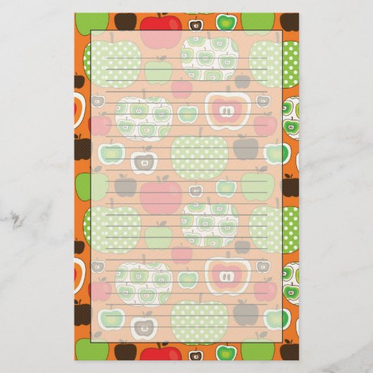 Papeterie Motif d'illustration de pomme mignonne (Devant)