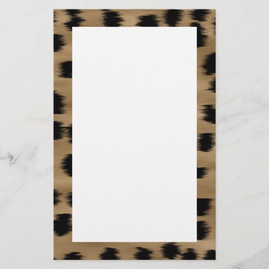 Papeterie Motif d'impression Cheetah noir et Brown. (Devant)