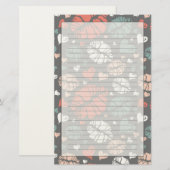 Papeterie Motif D'Impression Et De Coeur (Devant / Derrière)