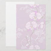 Papeterie Motif d'orchidées pourpres (Devant / Derrière)