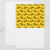 Papeterie motif d'os de chien jaune mou (Devant / Derrière)