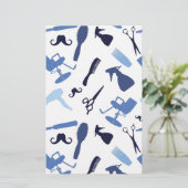 Papeterie Motif d'outils de salon de coiffure (Debout devant)