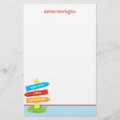 Papeterie Motif du camp d'été (Devant)