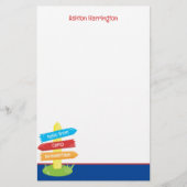 Papeterie Motif du camp d'été (Devant)