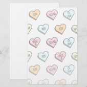 Papeterie Motif du Coeur de bonbons de Valentine Sarcastique (Devant / Derrière)