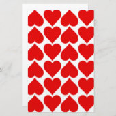 PAPETERIE MOTIF DU COEUR ROUGE (Devant / Derrière)