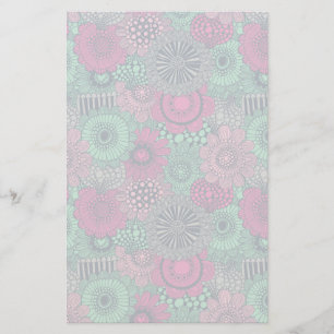 Papeterie Motif élégant et lumineux de magnifiques fleurs