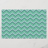 Papeterie Motif Emerald Chevron à facettes (Devant)