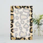 Papeterie Motif Empreinte de léopard, Brown et noir. (Debout devant)