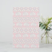 Papeterie Motif ethnique rose d'éléphant (Debout devant)