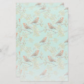 Papeterie Motif européen vintage peint Robin Bird (Devant / Derrière)