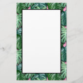 Papeterie Motif exotique Feuille tropical vert (Devant)