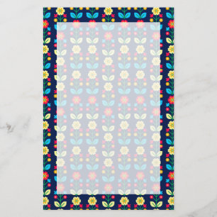 Papeterie Motif floral coloré