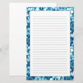 Papeterie Motif floral de ketmie de surf (Devant / Derrière)