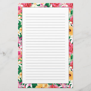 Papeterie Motif floral de ketmie tropicale