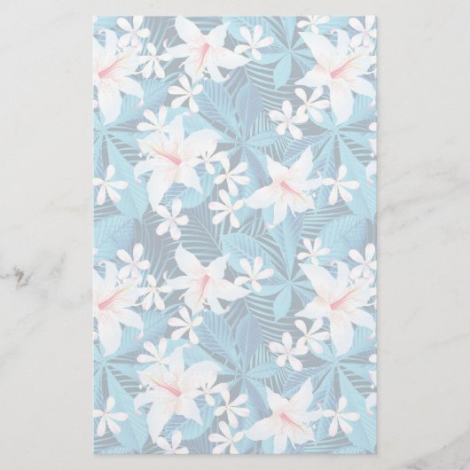 Papeterie Motif floral de ketmie tropicale (Devant)