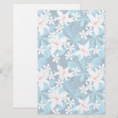 Papeterie Motif floral de ketmie tropicale (Devant / Derrière)