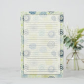 Papeterie Motif floral élégant avec les fleurs mignonnes (Debout devant)