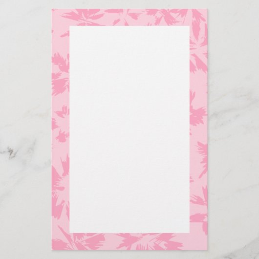 Papeterie Motif floral rose. (Devant)