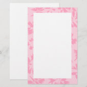Papeterie Motif floral rose. (Devant / Derrière)
