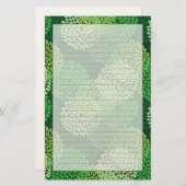 Papeterie Motif floral vert (Devant / Derrière)
