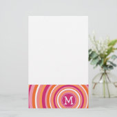 Papeterie Motif Funky Circle avec Monogramme (Debout devant)