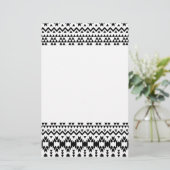 Papeterie Motif géométrique Aztec noir et blanc (Debout devant)