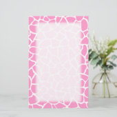 Papeterie Motif Giraffe Poster de animal rose (Debout devant)