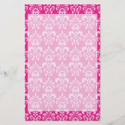 Papeterie Motif humide rose chaud (Devant)