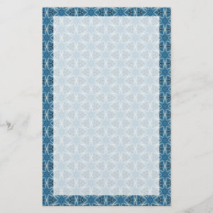 Papeterie Motif kaléidoscopique géométrique Blue Stars