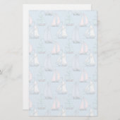 Papeterie Motif mignon 1 de voilier (Devant / Derrière)