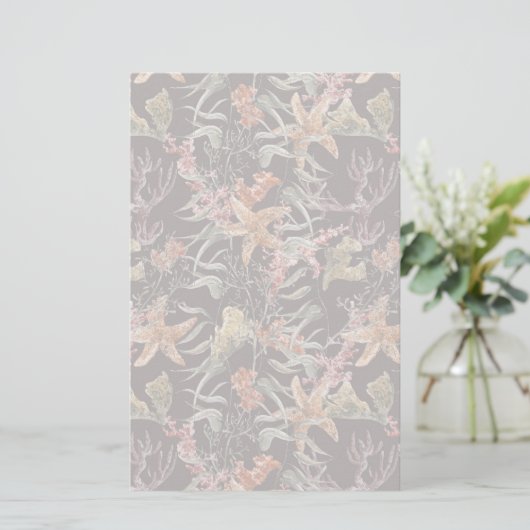 Papeterie Motif minable de vie marine (Debout devant)