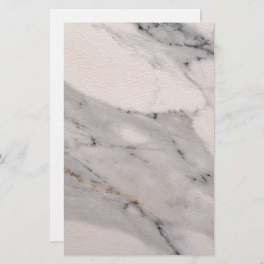 Papeterie Motif moderne en marbre noir gris rose (Devant / Derrière)